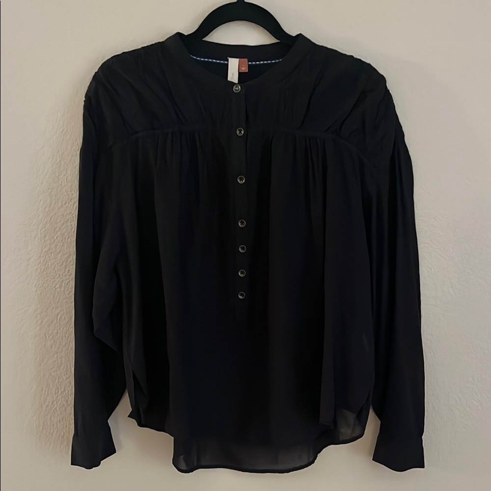Elegant Black Button-Up Women's Top